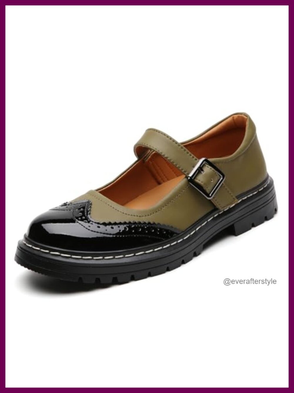 Mary Jane Platform Shoes Faux Leather Non-Slip Comfortable Women's Oxfords